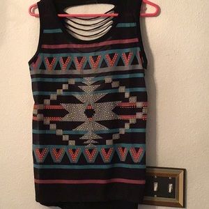 Southwest themed shirt.